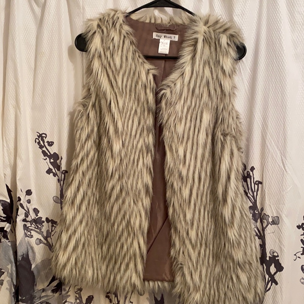 Faux fur vest